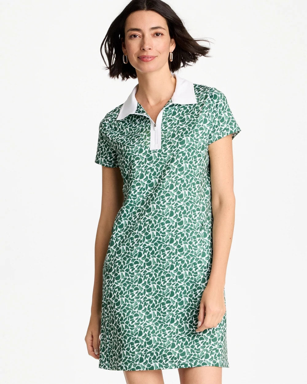 Water Lily Green Zenergy® UPF Paint Contrast Dress