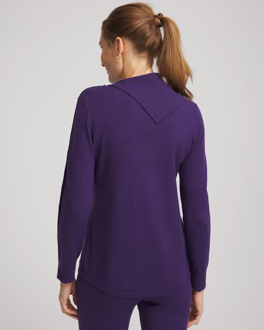 Purple Elixir Zenergy® Luxe Envelope Neck Sweater
