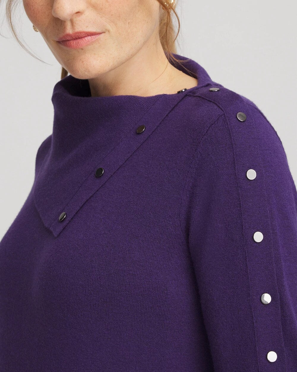 Purple Elixir Zenergy® Luxe Envelope Neck Sweater