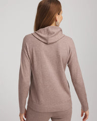 Taupe Heather Zenergy® Luxe Rhinestone Sweater