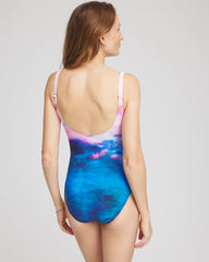 Multi Print Gottex Under The Sea Square Neck One Piece