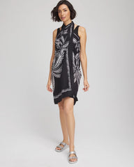 Black/Multi Magicsuit® Hearts of Palm Pareo
