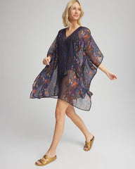 Black/Multi Miraclesuit® Tapiz Caftan Cover-Up
