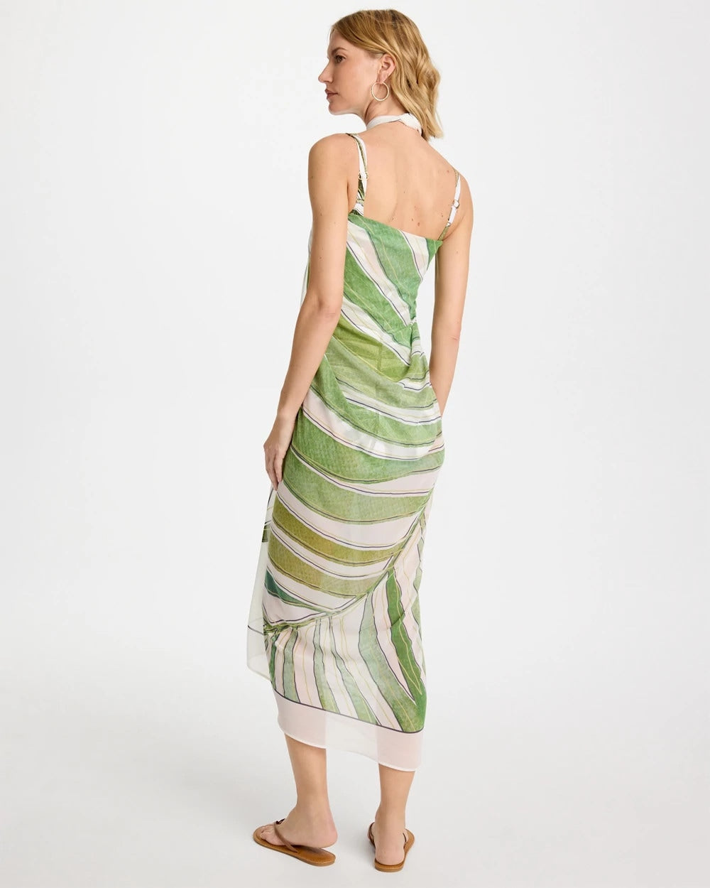 Green Print Gottex Willow Pareo