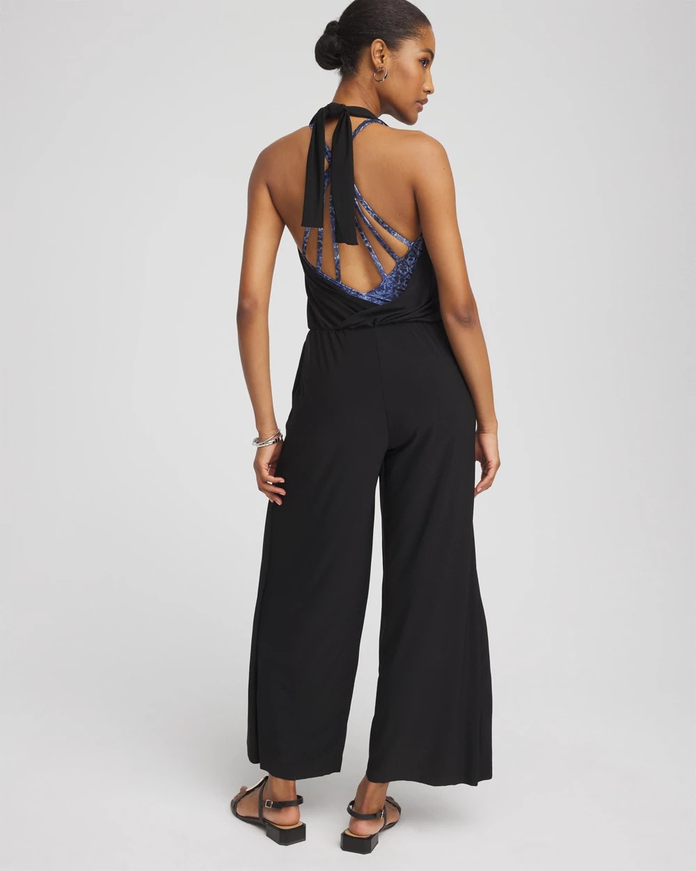 Black Magicsuit Surplice Neck Jumpsuit