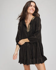 Black Miraclesuit® Beach Jacquard Dress