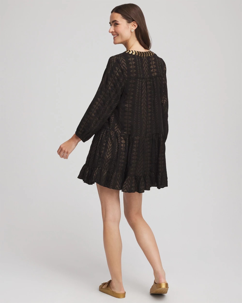 Black Miraclesuit® Beach Jacquard Dress