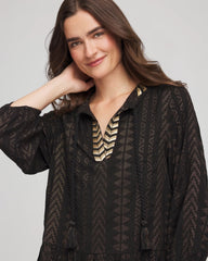 Black Miraclesuit® Beach Jacquard Dress