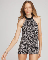 Black/Multi Magicsuit® Hearts of Palm Swim Dress