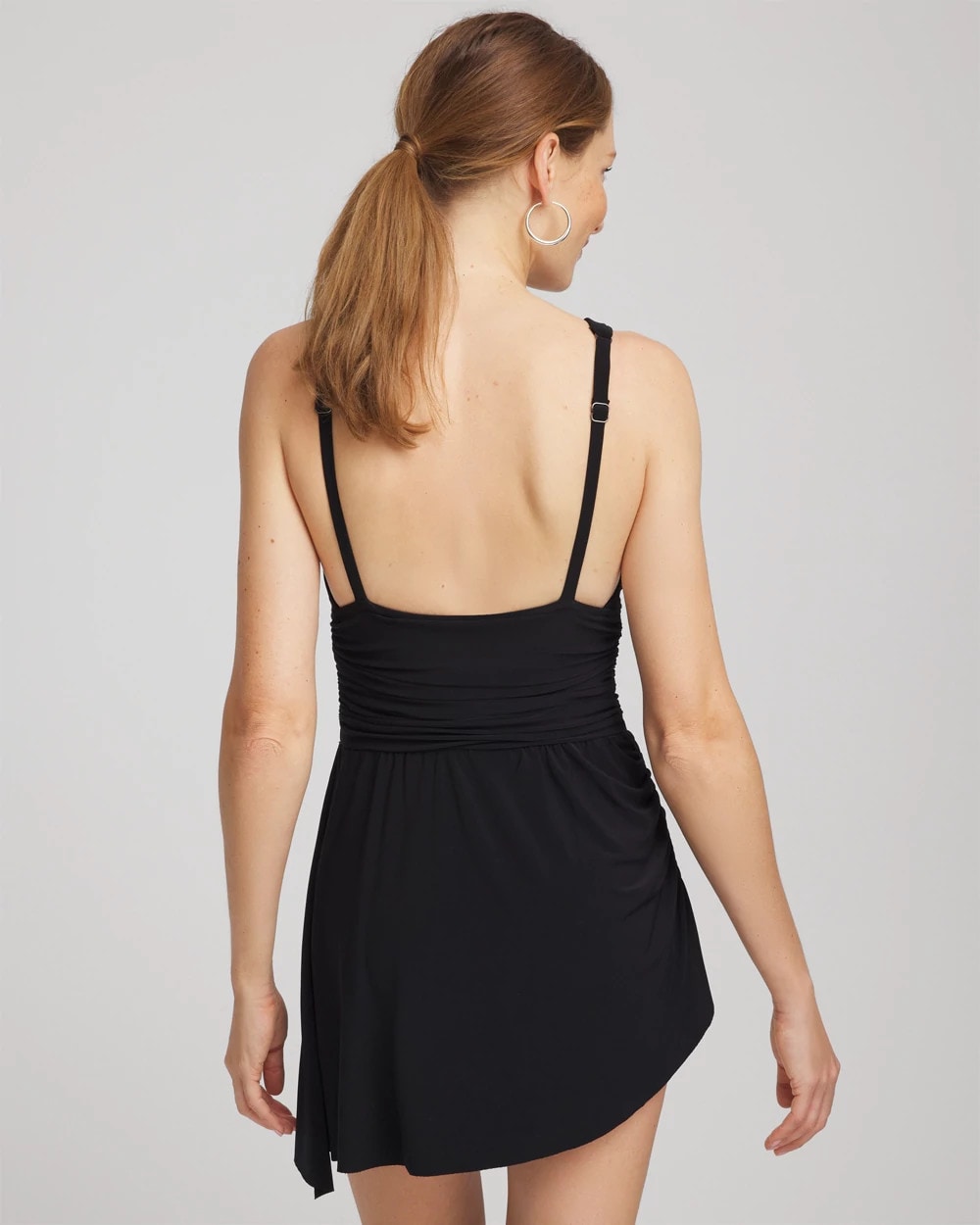 Black Magicsuit® Solids Celine Swim Dress
