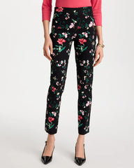 Black Kyoto Bloom Brigitte™ Slim Ankle Pants