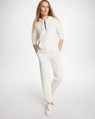Cream Zenergy® Soft Waffle Hooded Top