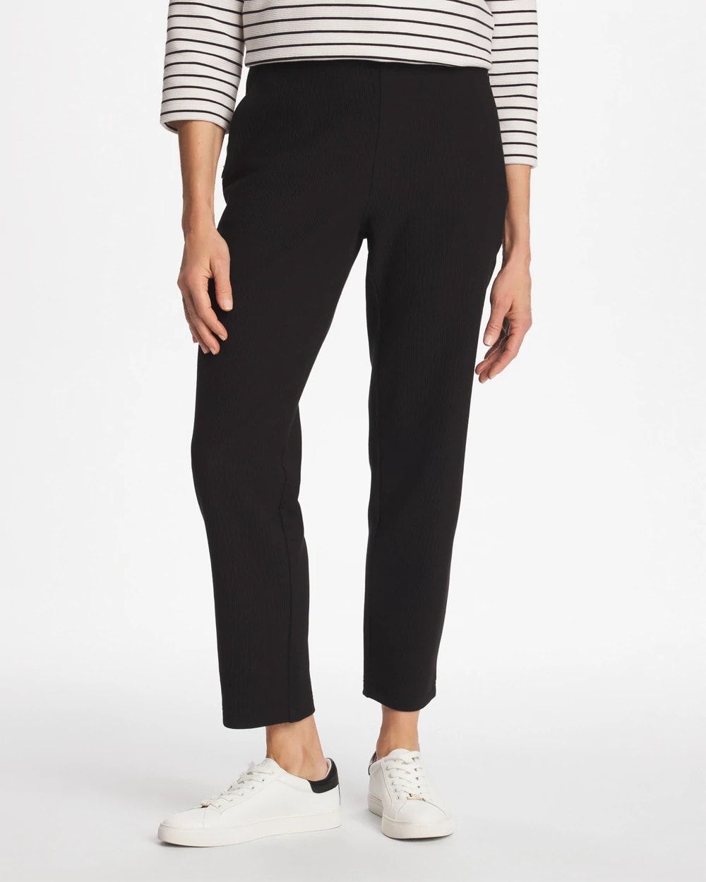 Black Zenergy® Ottoman Knit Ankle Pants