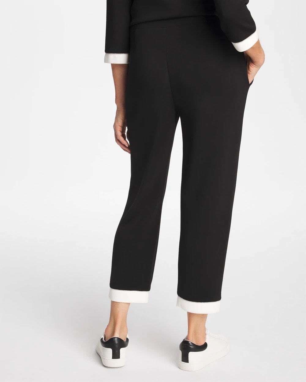 Black Zenergy® Soft Caviar Bead Contrast Pants