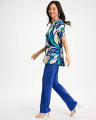 Rich Cobalt Travelers™ Marble Flora Swing Tunic