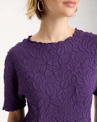 Rich Amethyst Travelers™ Embossed Pullover Top