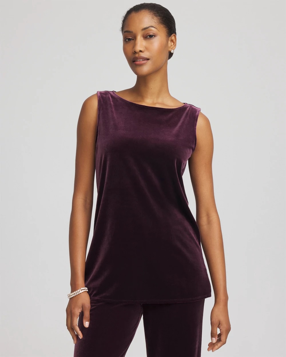 Night Bloom Travelers™ Velvet Side-Slit Tank