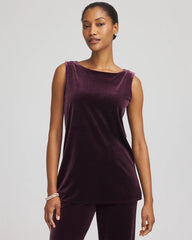 Night Bloom Travelers™ Velvet Side-Slit Tank