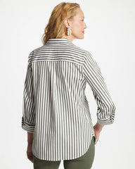 Kelp Forest No Iron™ Stretch Striped Shirt