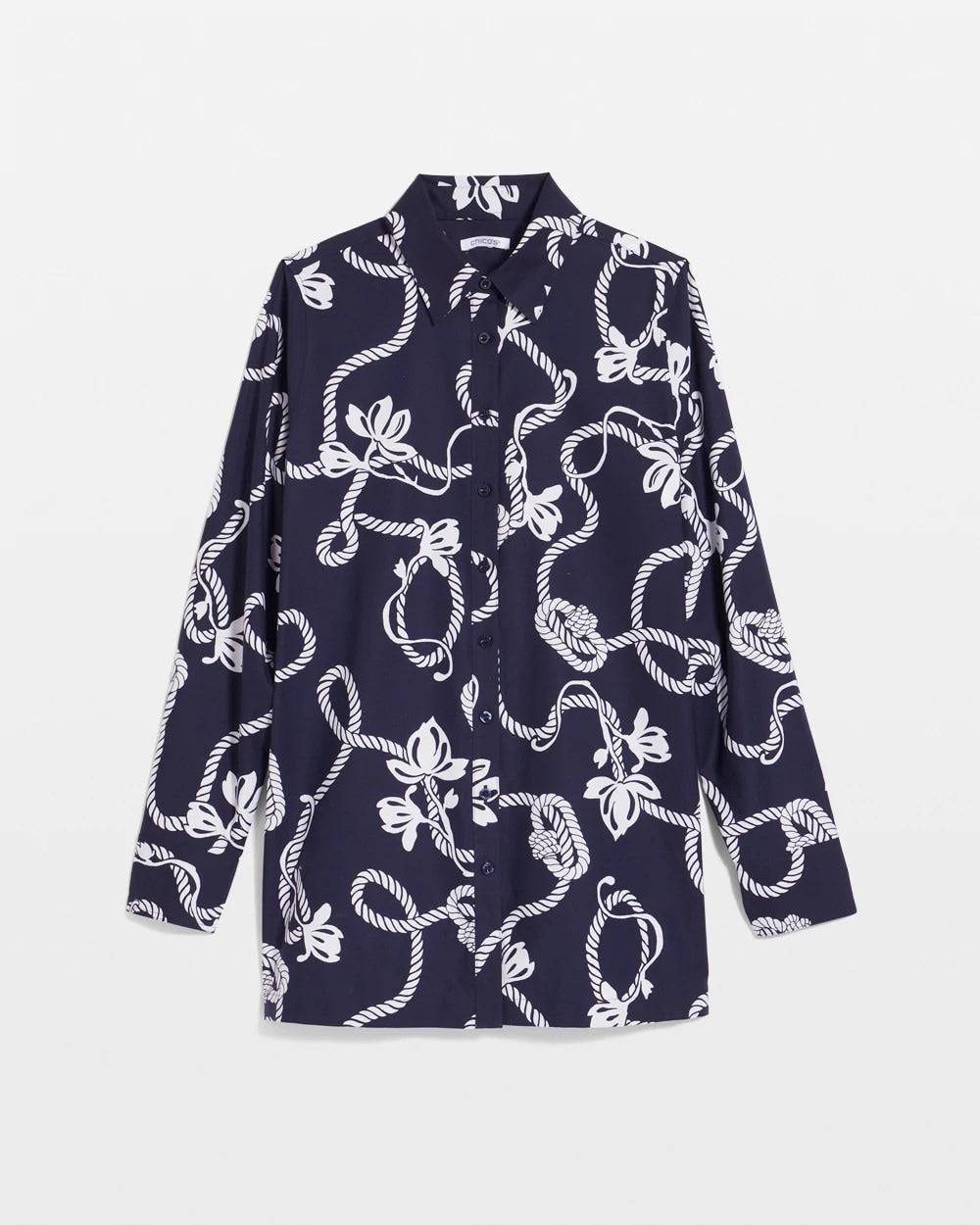 Passport Blue No Iron™ Rope Print Tunic