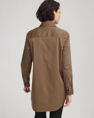 Black No Iron™ Slimming Imperial Stripe Tunic