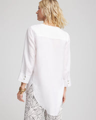 Optic White No Iron™ Linen Tunic
