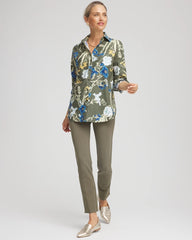 Nettle Leaf No Iron™ Printed Sateen Shirt