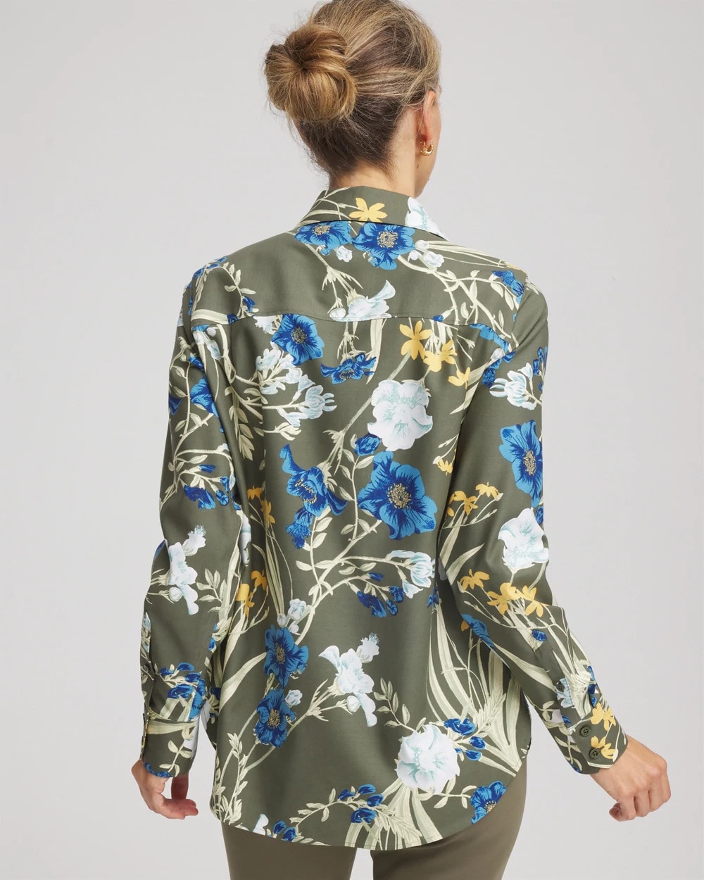 Nettle Leaf No Iron™ Printed Sateen Shirt