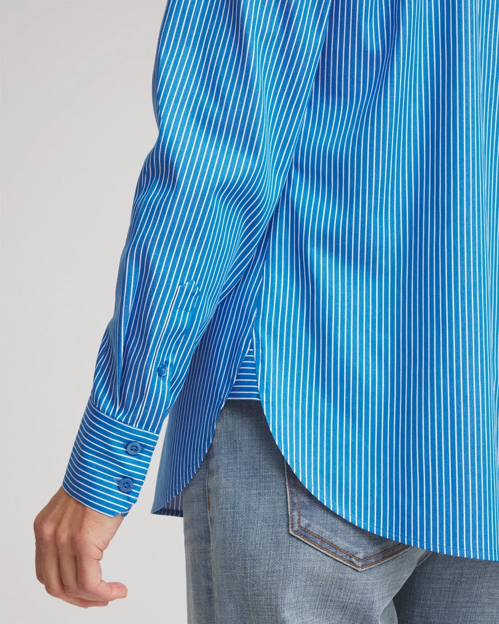 Empire Blue No Iron™ Classic Striped Shirt