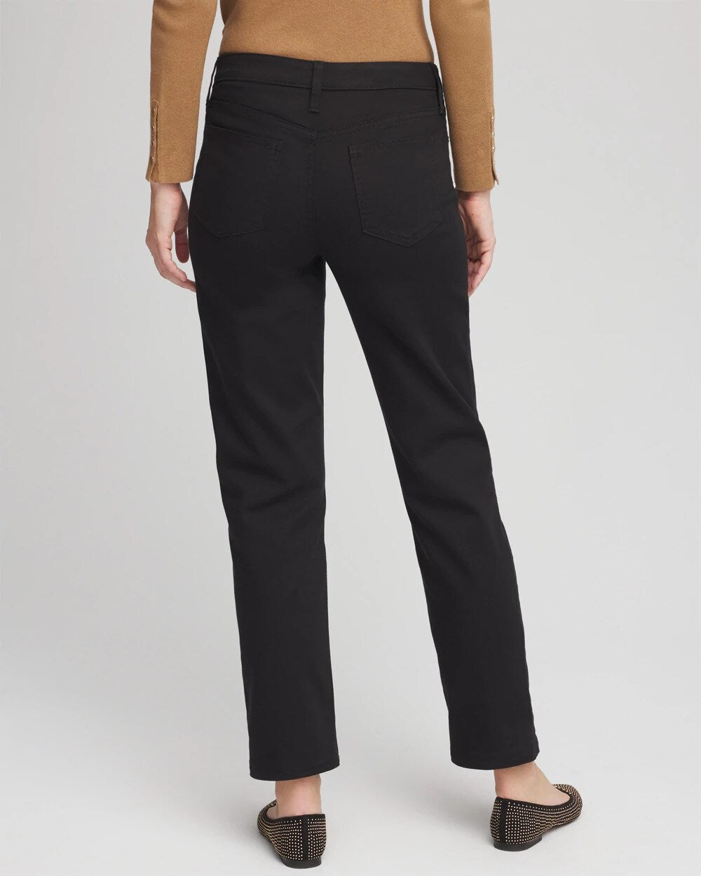 Black Girlfriend Straight Ankle Jeans