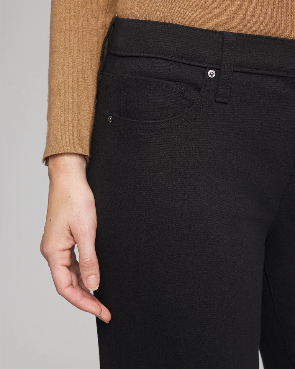 Black Girlfriend Straight Ankle Jeans