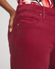 Russet Red Girlfriend Wide-Leg Crop Jean