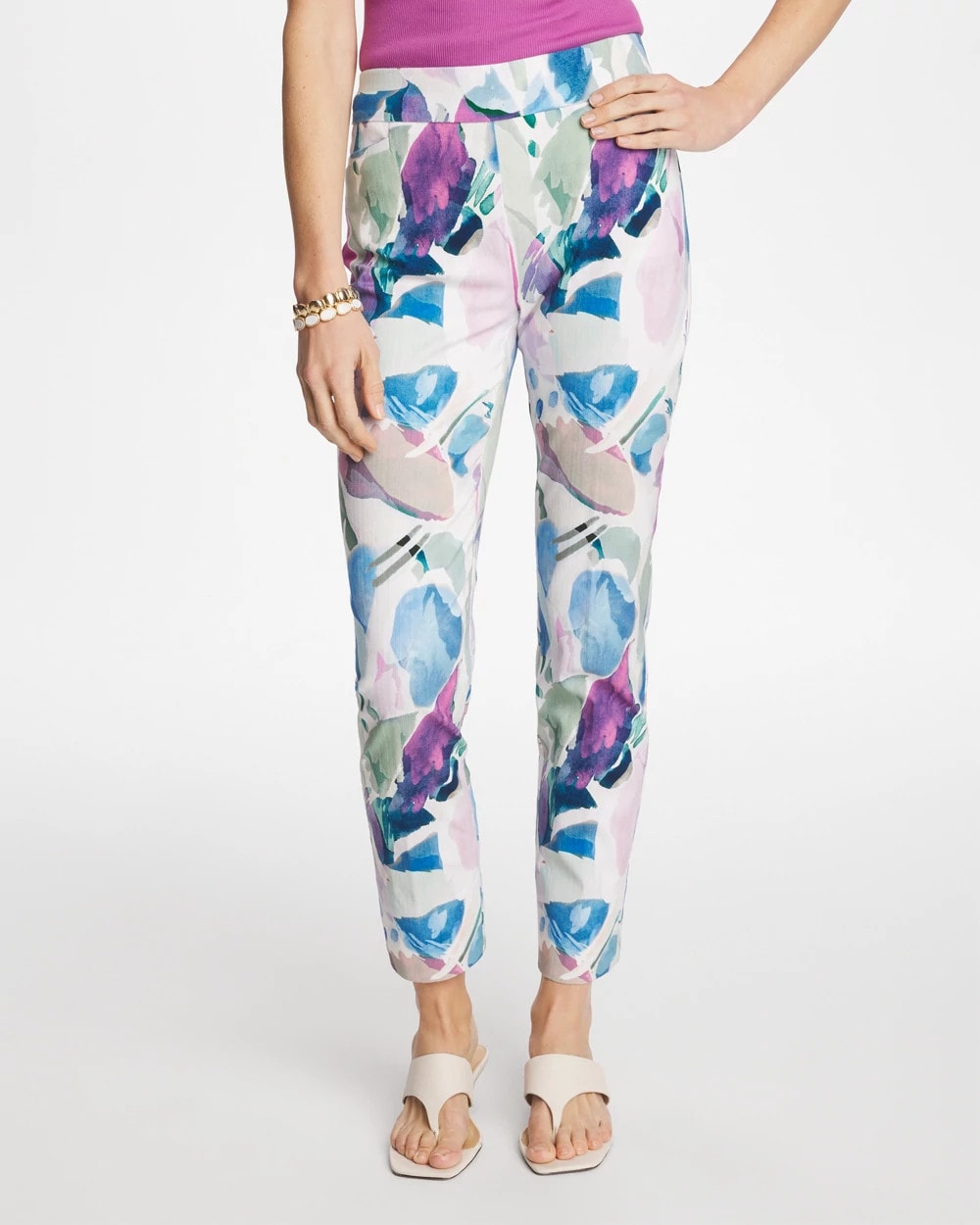 Passport Blue Blur Geo Brigitte™ Slim Ankle Pants