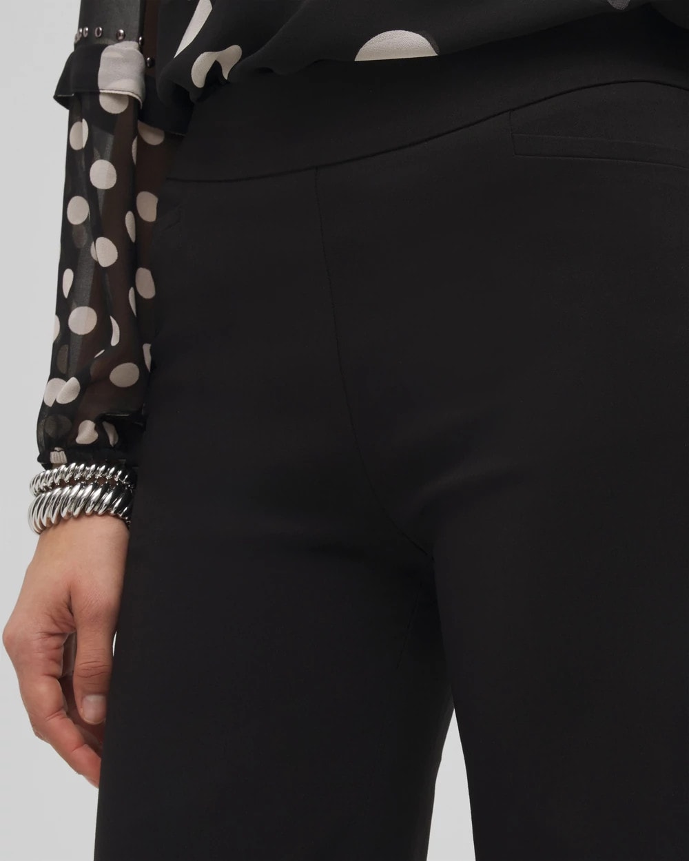 Black Brigitte™ Slim Wide-Leg Pants