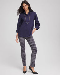 Passport Blue Brigitte™ Chain Connection Slim Pants