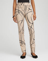 Champagne Fizz Brigitte™ Golden Leaf Slim Full-Length Pants