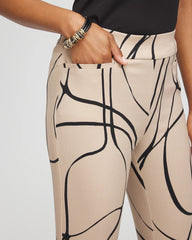 Champagne Fizz Brigitte™ Golden Leaf Slim Full-Length Pants