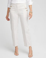 Ecru Emme Striped Sailor Straight Crops