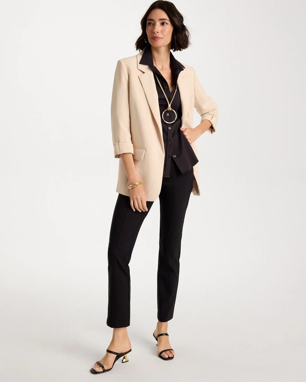 Black Juliet Bi-Stretch Slim Ankle Pants