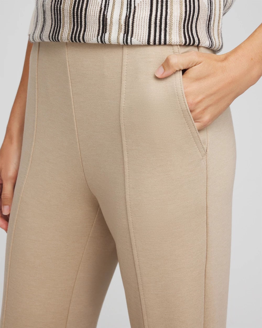 Taupe Heather Juliet Straight Ankle Pants