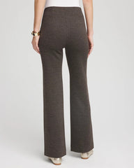 Black Juliet Jacquard Full-Length Ponte Pants