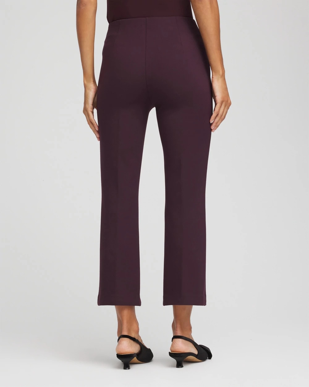Night Bloom Juliet Feathered Flared Cropped Pants