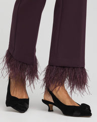 Night Bloom Juliet Feathered Flared Cropped Pants