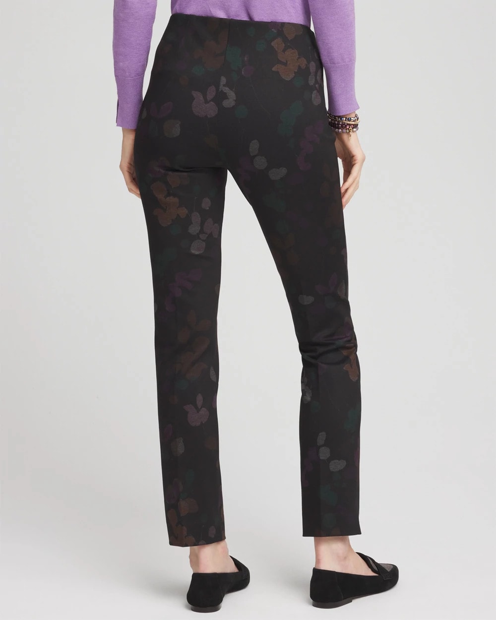 Black Juliet Floral Ankle Pants