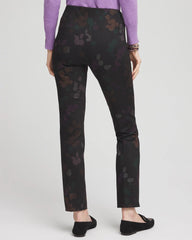 Black Juliet Floral Ankle Pants