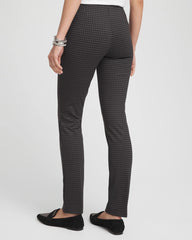 Black Juliet Tonal Check Ankle Pants