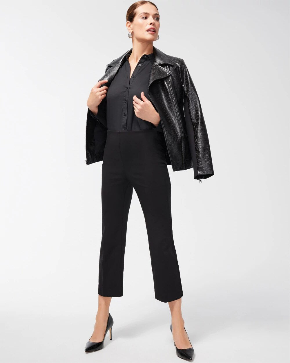 Black Juliet Kick Flare Pants