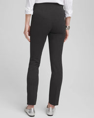 Graphite Heather Gray Juliet Trim Detail Ponte Ankle Pants