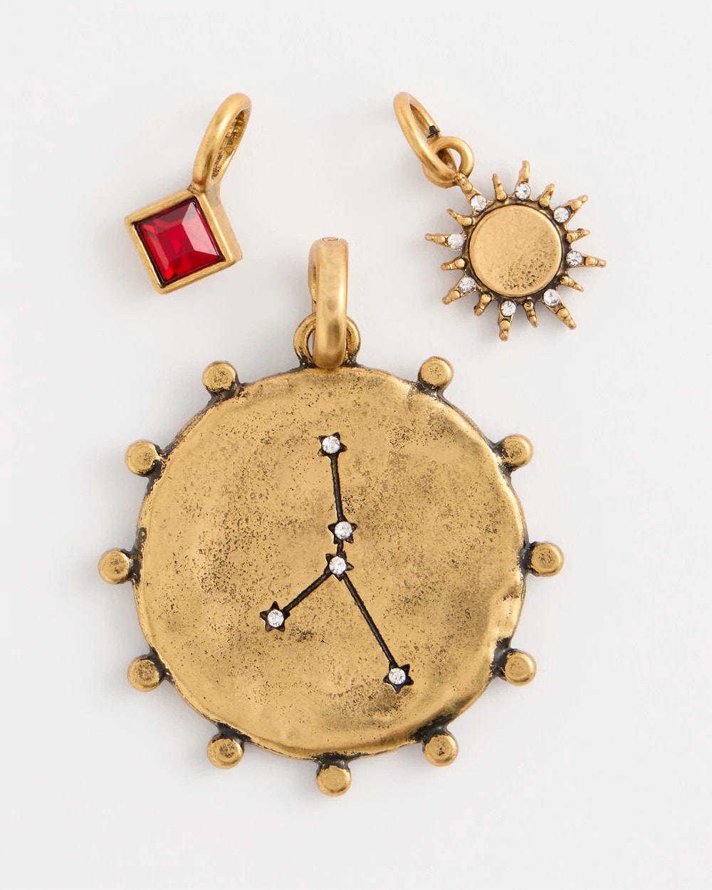 Mixed Metals Cancer Zodiac Charm Pendant