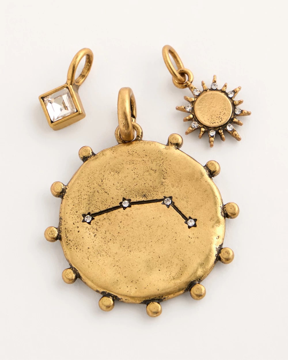 Mixed Metals Aries Zodiac Charm Pendant